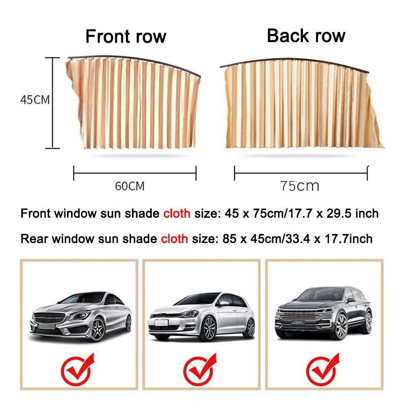 Magnetic Car Sunshade Window Curtains Auto Window Sun Shade Privacy Sun UV Protection Window Shield Car Interior Accessories